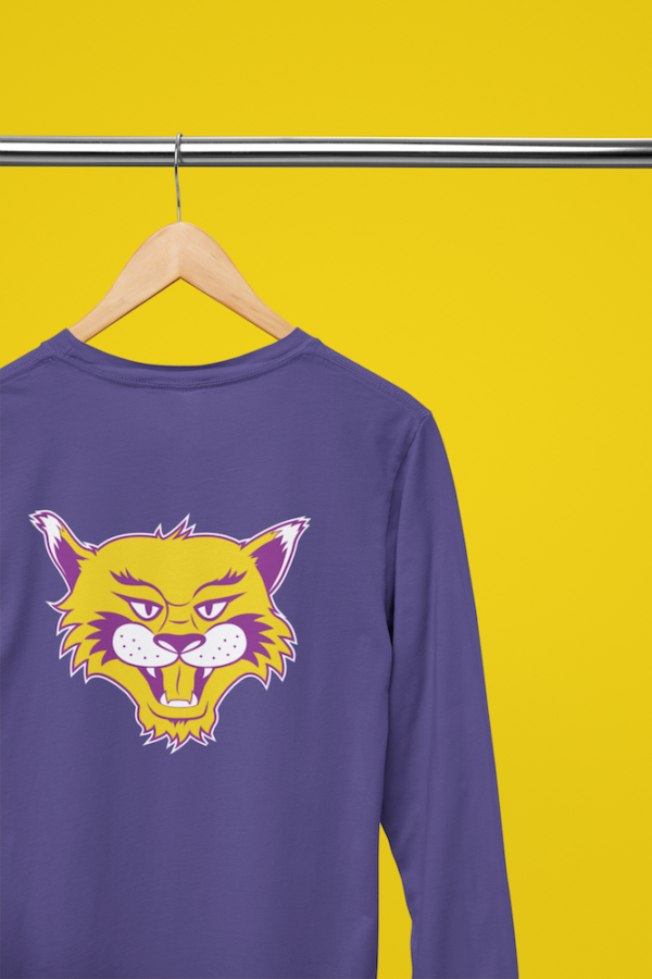 MacGillivray Long Sleeve TShirts purple with wildcat