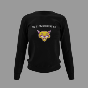 MacGillivray PS Sweatshirts shown on black