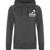 St Elizabeth Staff Hoodie showing ladies hoodie with embroidered staff logo on charcoal heather
