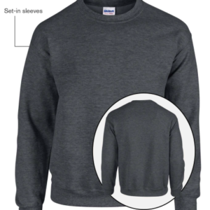 G180 Gildan Adult Sweatshirt Showing Item Features